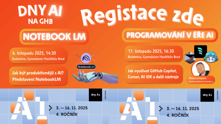 🧠 Dny AI na Gymnáziu Havlíčkův Brod – přijď se inspirovat světem umělé inteligence!