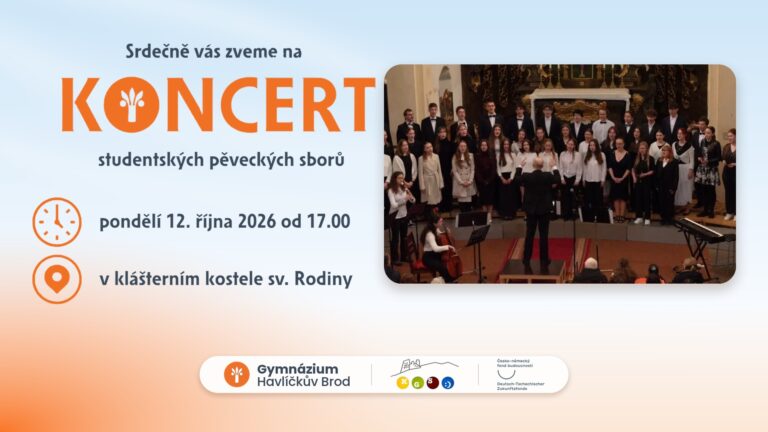 Srdečně vás zveme na koncert studentských pěveckých sborů